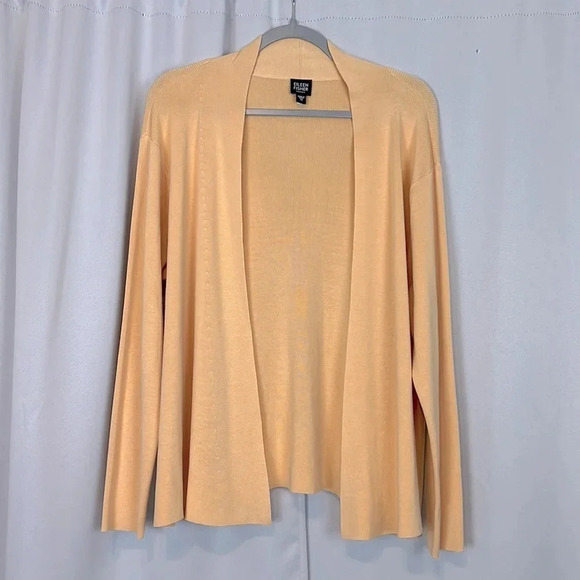 Eileen Fisher Women’s Open Front Long Sleeve Silk Blend Cardigan Size 1X - Picture 1 of 6
